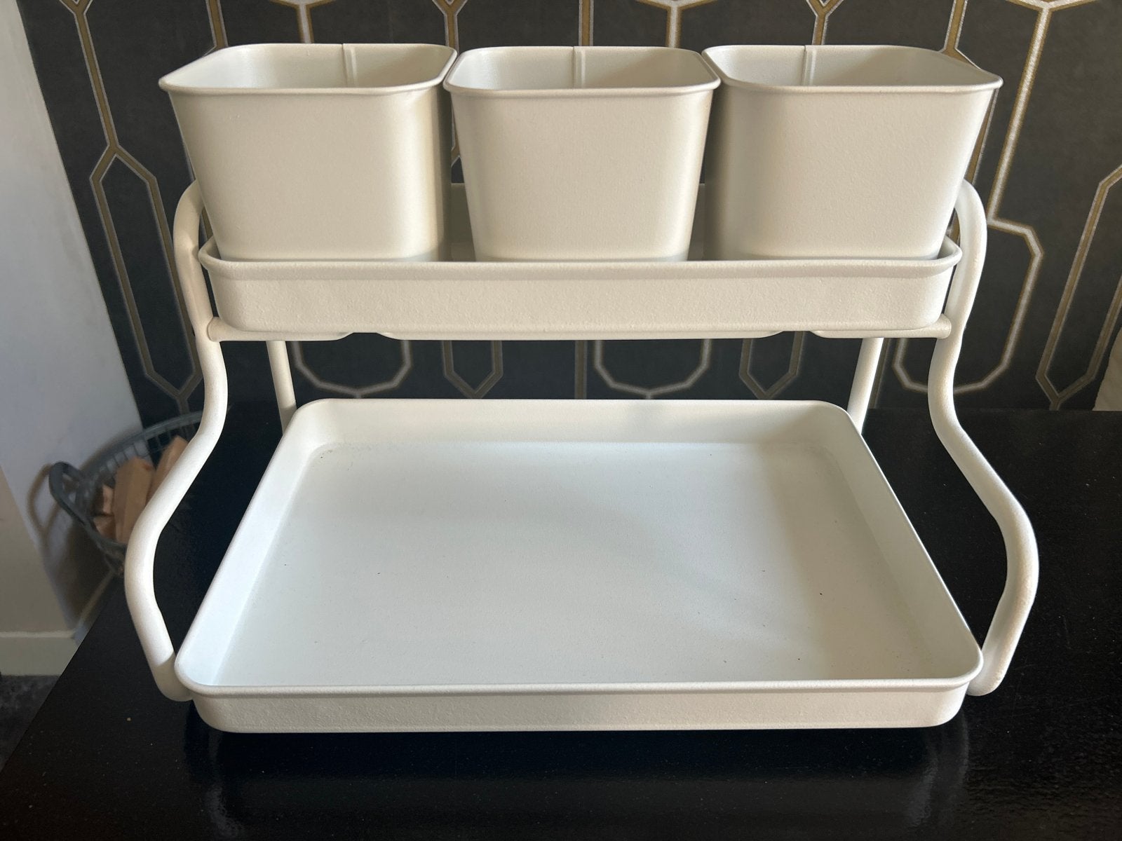 IKEA SOCKER  Bestekbakje/make-up/Kruidenrekje Wit, Ophalen, Zo goed als nieuw, Wit, Metaal