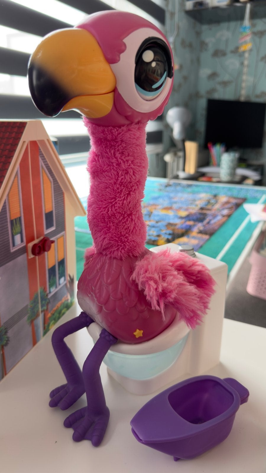FurReal Friends Poopin' Pets Flamingo Speelgoed, Ophalen, Gebruikt, Jongen of Meisje