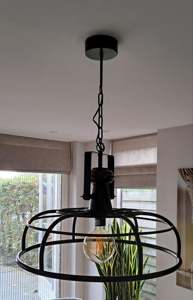 Stalen hanglamp - 60cm diagonaal - Zeer goede staat, Ophalen, Zo goed als nieuw