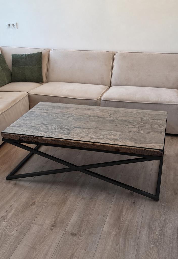 Sleeperwood salontafel, Ophalen of Verzenden, Rechthoekig, 100 tot 150 cm