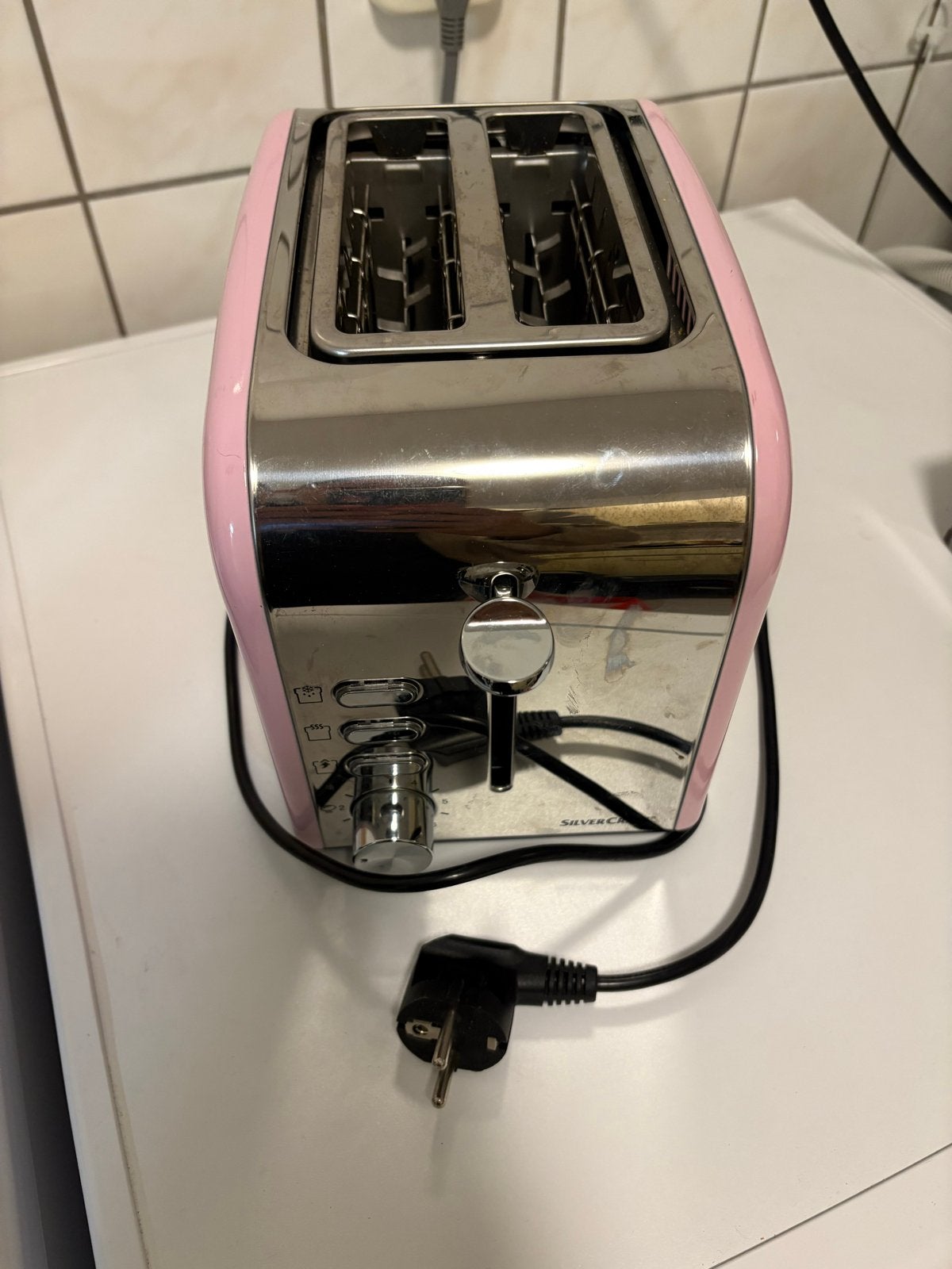Roze Silvercrest broodrooster, Ophalen, Zo goed als nieuw