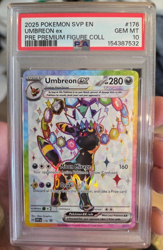 PSA 10 Pokemon Umbreon Ex 176 SV Black Star Promo, Hobby en Vrije tijd, Ophalen of Verzenden, Zo goed als nieuw, Losse kaart, Foil