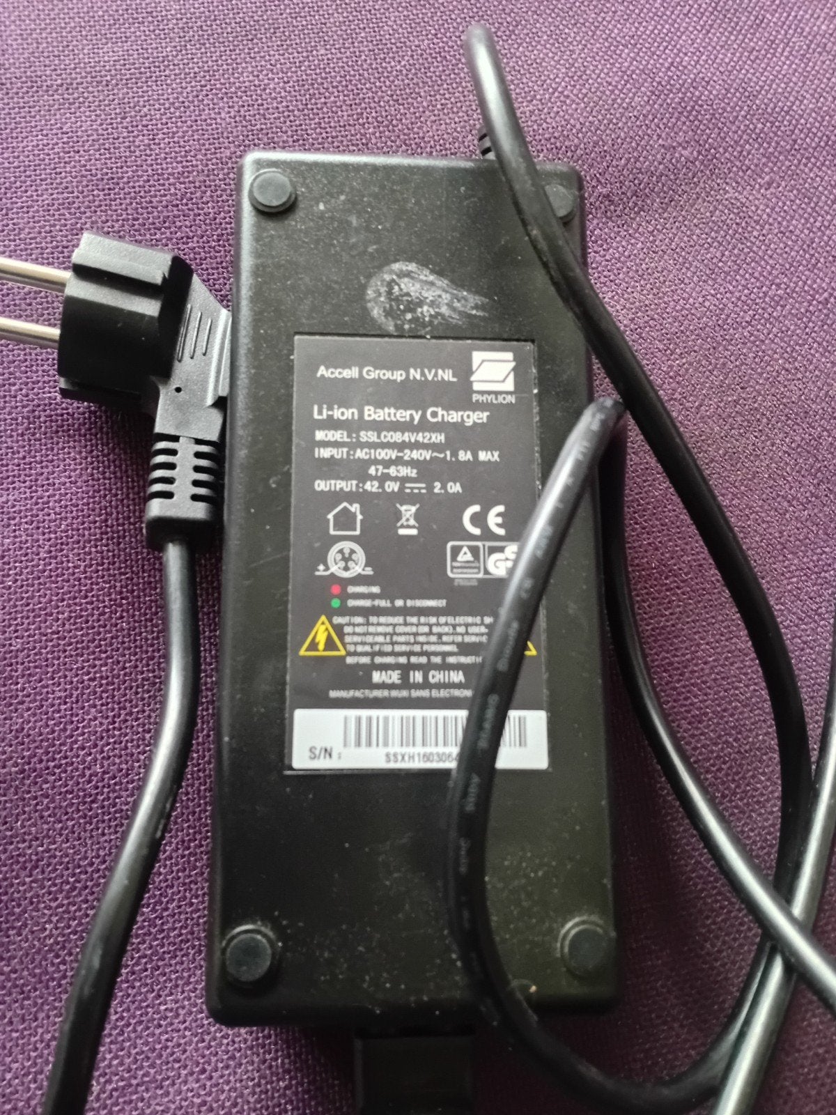 Phylion ebike lader 5pins, Fietsen en Brommers, Fietsonderdelen, Ophalen of Verzenden
