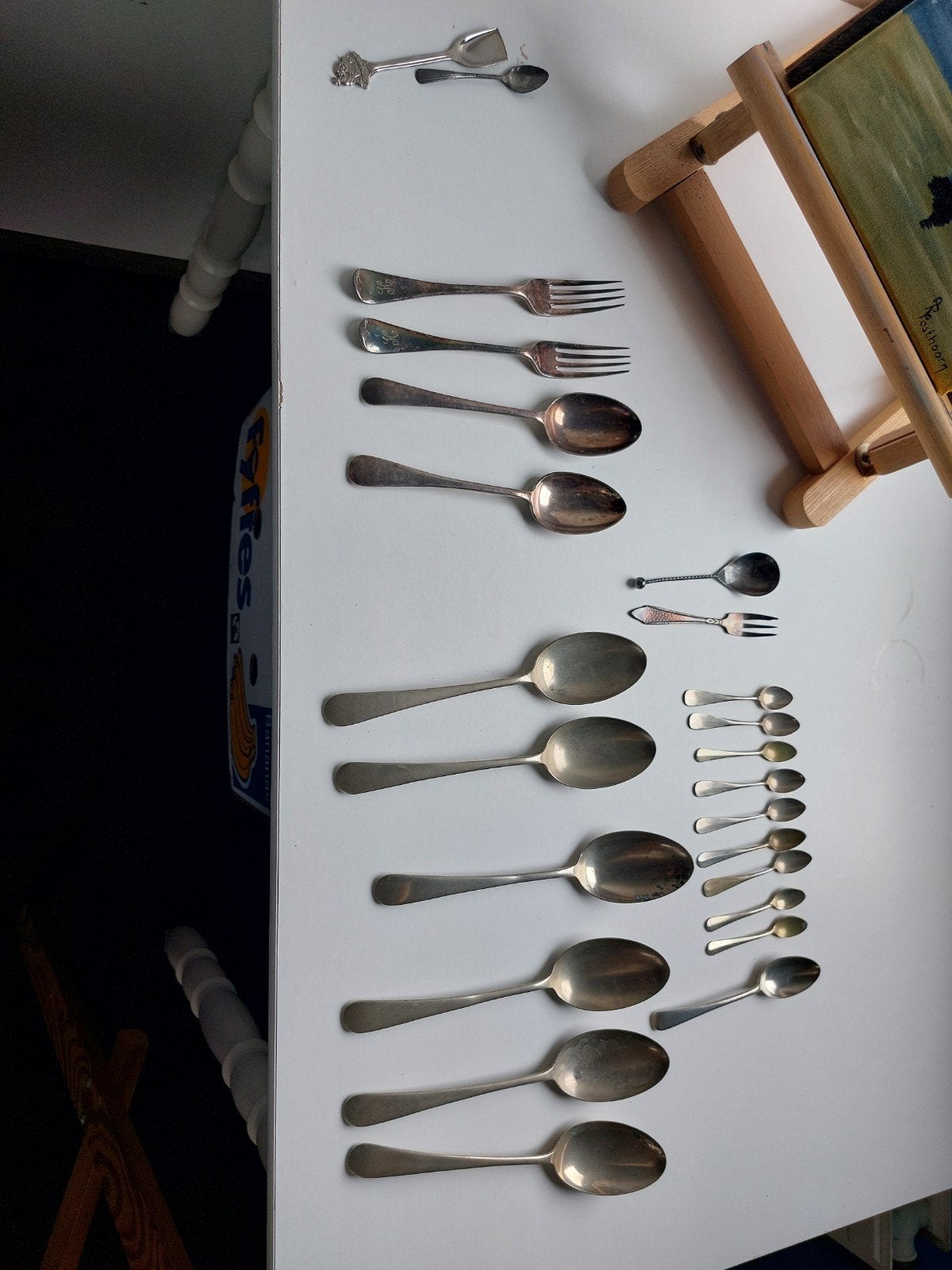 Te koop diverse verzilverde lepels., Ophalen, Gebruikt, Los bestek, Eetlepel
