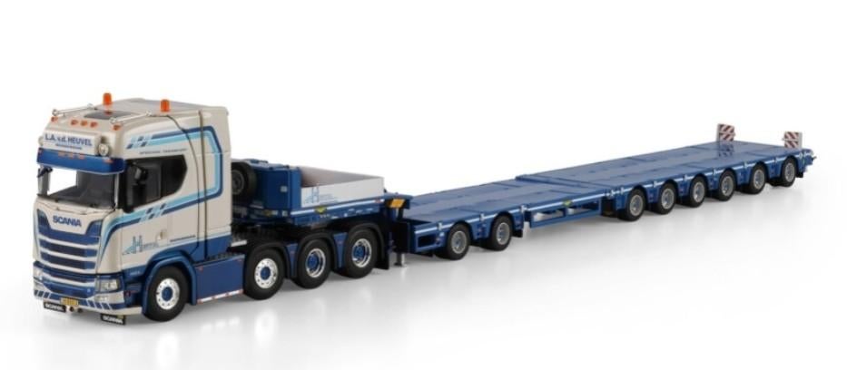 WSI SCANIA S HIGHLINE + 8 ASSIGE  DIEPLADER - V D HEUVEL, Hobby en Vrije tijd, Modelauto's | 1:50, Wsi, ., Nieuw, Ophalen of Verzenden