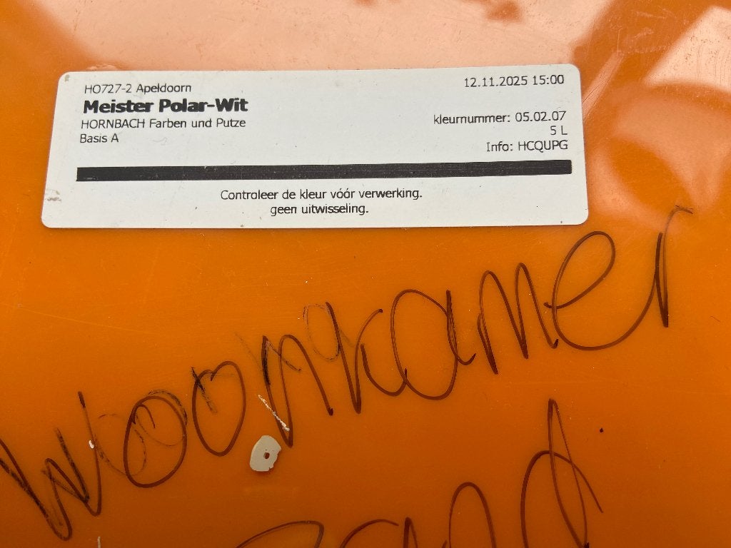 Restje muurverf Zand, Doe-het-zelf en Verbouw, Ophalen, Beige, Minder dan 5 liter, Verf