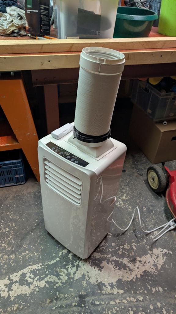 FUAVE Mobiele airco ACB09K01 Wit - 1000W, Gebruikt, Minder dan 60 m³, 3 snelheden of meer, Ophalen of Verzenden