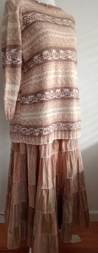 !! 🤎 Boho/Alternatieve Set Handgemaakt 🤍 !!, Maat 38/40 (M), Beige, Ophalen of Verzenden, Onbekend