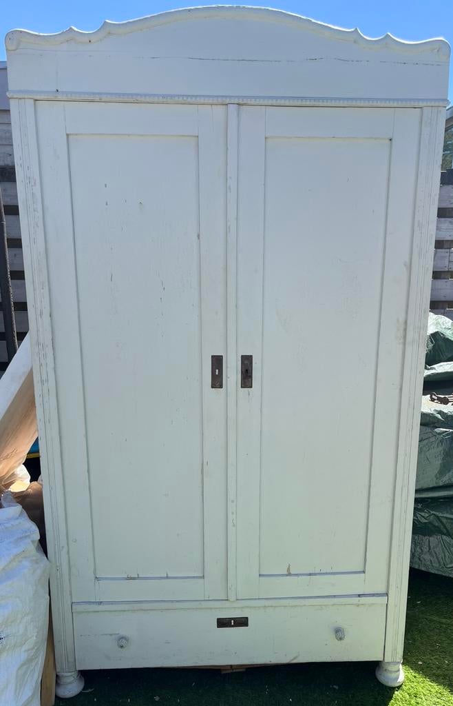 Brocante kledingkast, Huis en Inrichting, Kasten | Kledingkasten, Ophalen, Gebruikt, 50 tot 75 cm, 150 tot 200 cm