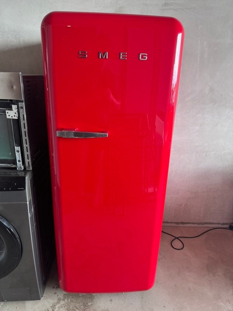 SMEG FAB28RRD5 Retro Koelkast Rood | Koel/Vries | Topstaat, Ophalen, 200 liter of meer, 60 cm of meer, 160 cm of meer