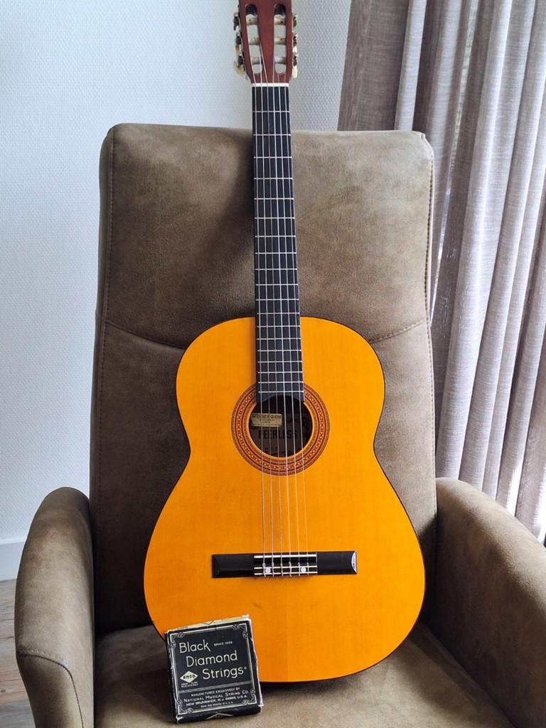 Gitaar akoestisch met opberghoes, Ophalen, Gebruikt, Klassieke of Spaanse gitaar