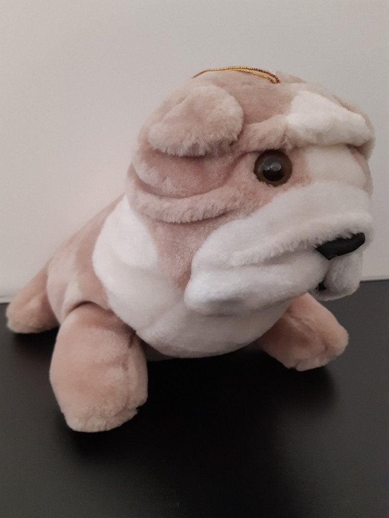 Knuffel hond buldog licht bruin 20 cm, Ophalen of Verzenden, Nieuw, Hond, Middelgroot (20 tot 80 cm)