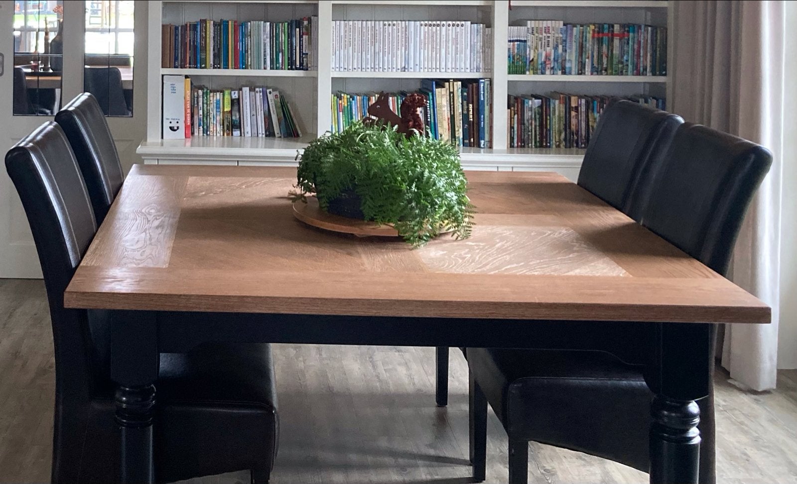 Eikenhouten tafel 160x160 cm - Vierkant, Ophalen, Gebruikt, 150 tot 200 cm, Vijf personen of meer