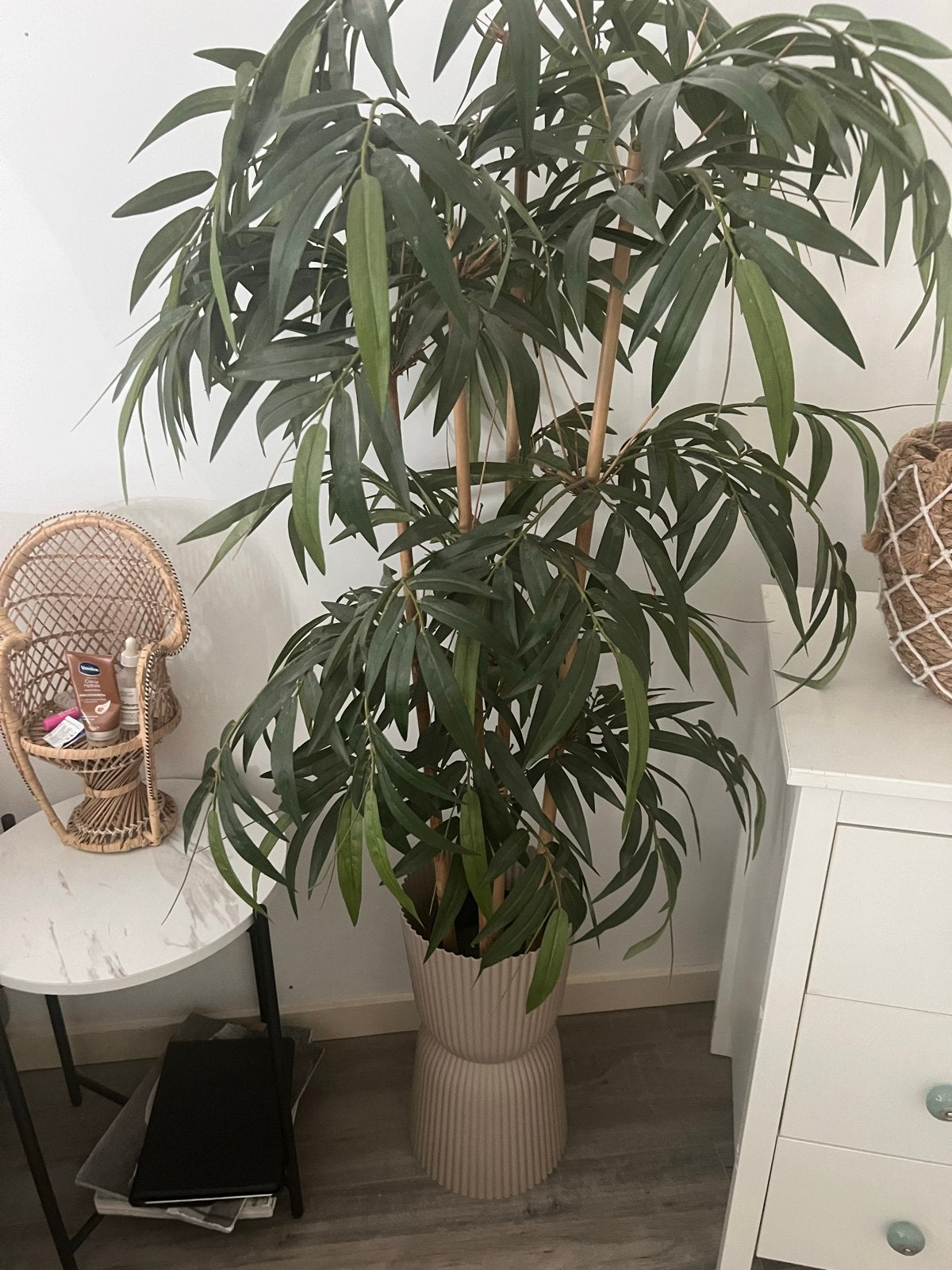 Grote Ficus kunstplant in pot, Huis en Inrichting, Kamerplanten, Ficus, In pot, 150 tot 200 cm, Groene kamerplant