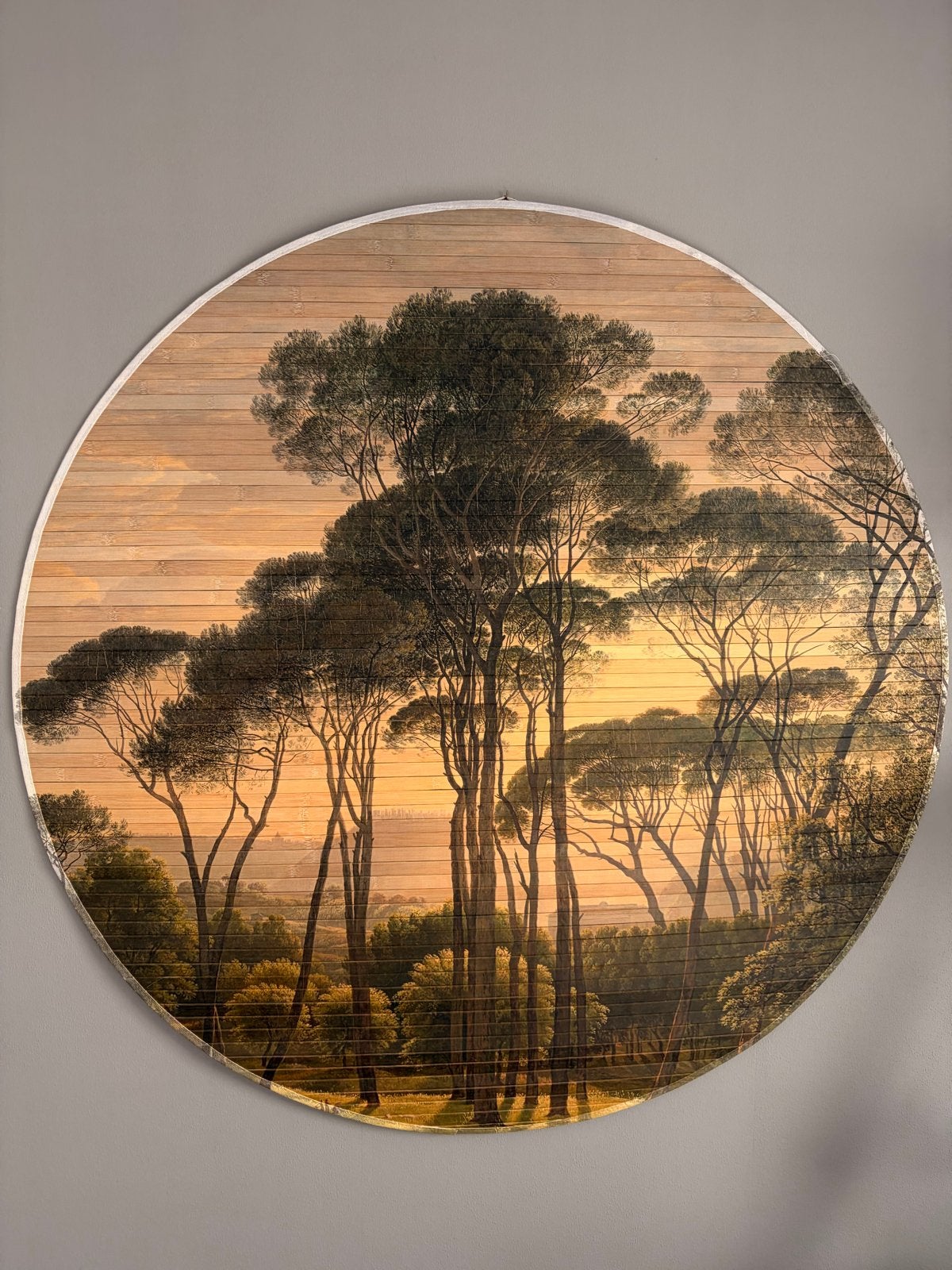 By-Boo Wanddecoratie: Sfeervol Landschap (Ø 1.20m), Ophalen, Zo goed als nieuw, Natuurlijk materiaal, Wandkleed
