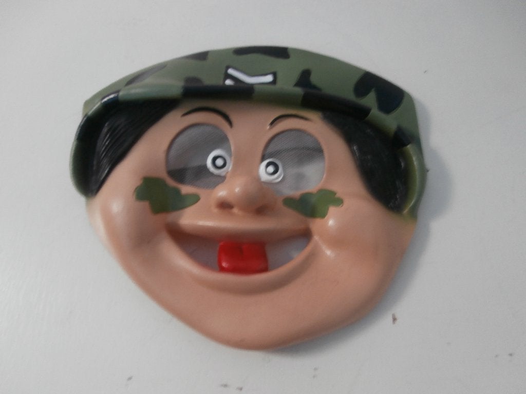 Masker verkleedkleding rubbe soldaat leger militair soldaten, Ophalen of Verzenden, Zo goed als nieuw, Jongen of Meisje