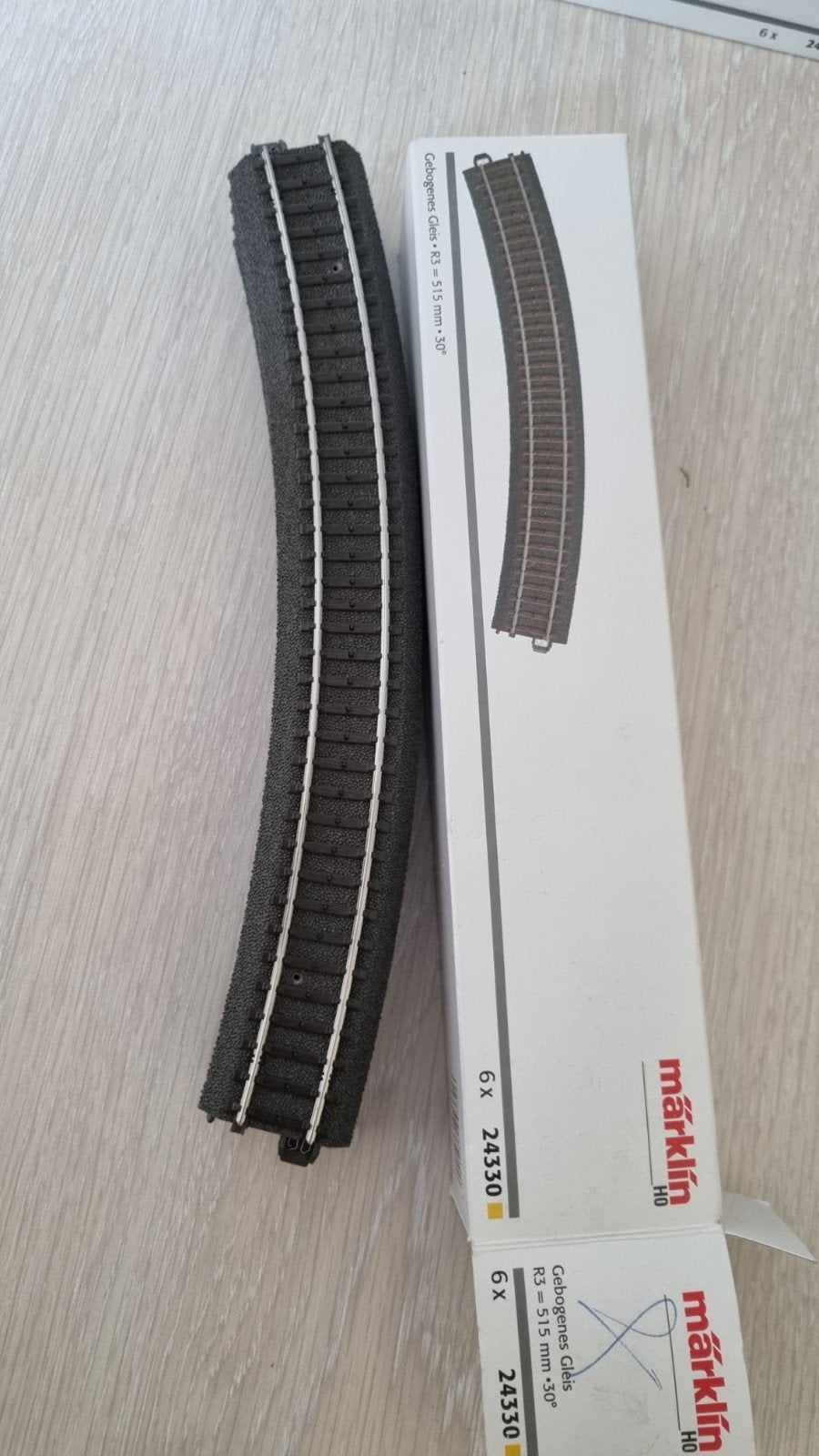 Marklin 24330 H0 C-rails bochtrail R3 5 stuks, Verzenden, Wisselstroom, Rails, Märklin