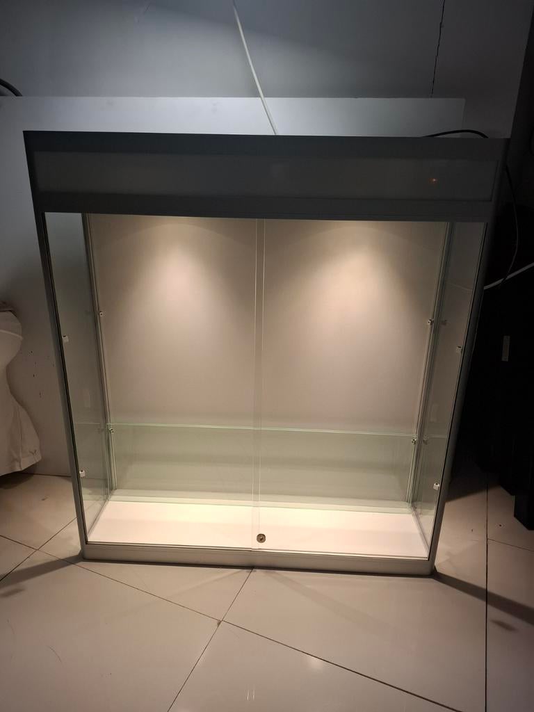 Glazen Vitrine met Verlichting - In Goede Staat, Ophalen, Met plank(en), 50 tot 100 cm, Zo goed als nieuw