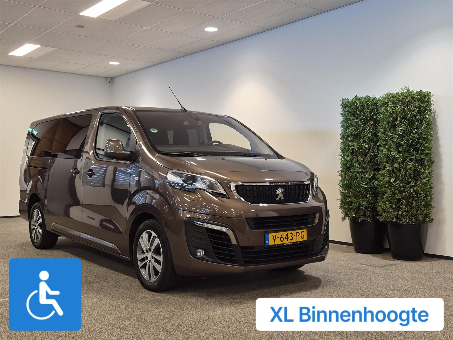 Peugeot Expert L3H1 Rolstoelbus 5+1 XXL-Ombouw 150cm bodemve, Auto's, Bestelauto's, Stof, Gebruikt, 4 cilinders, Bedrijf
