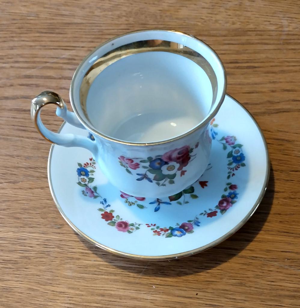 Vintage porselein HK Bavaria kop en schotel, Ophalen of Verzenden