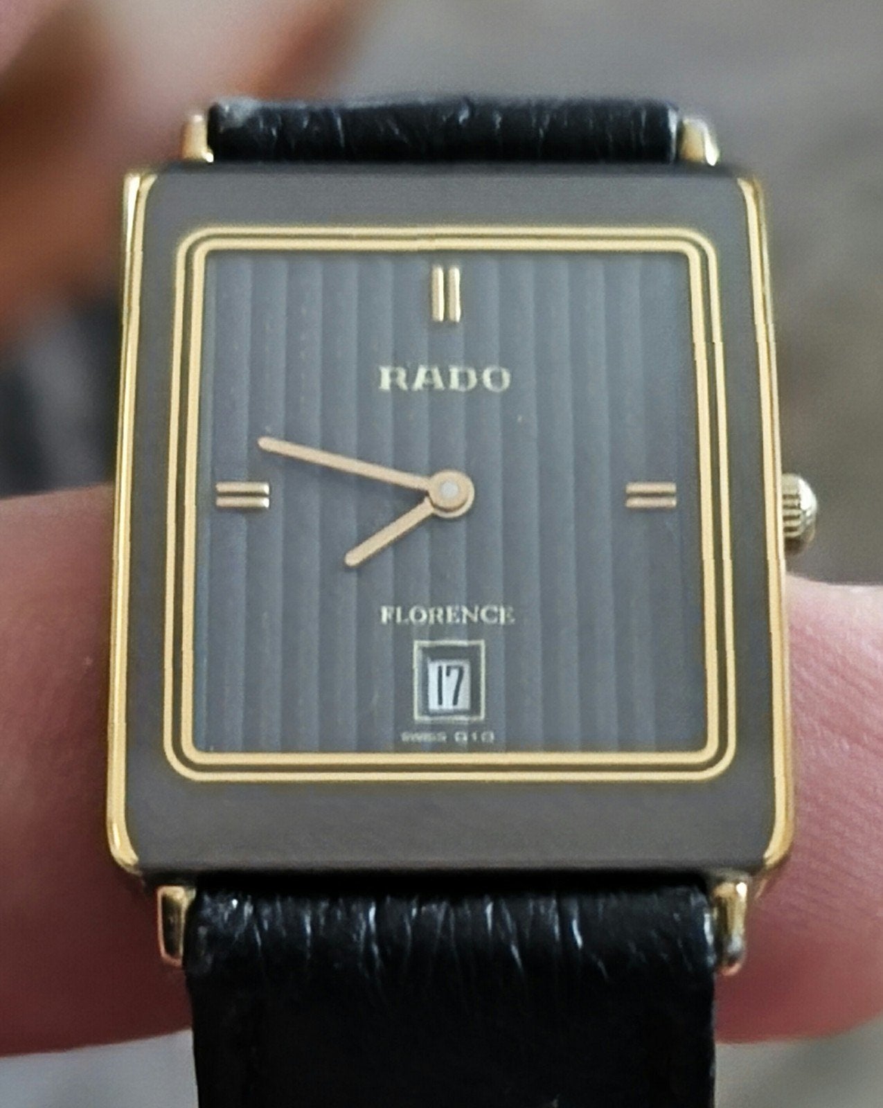 Vintage Rado Florence 'Tank' • Prachtige Old Money Style., Ophalen of Verzenden, Zo goed als nieuw, Leer, Overige merken