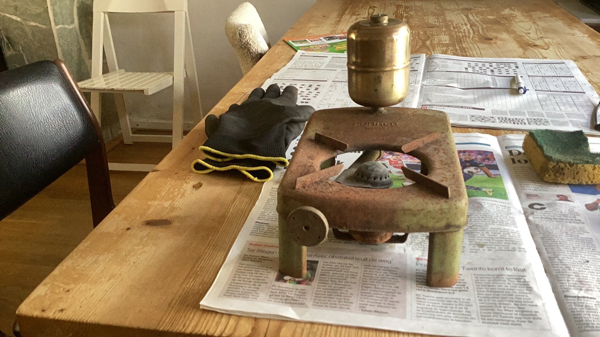 Kampeer brander antiek ‘30 punker sweden, Antiek en Kunst, Ophalen