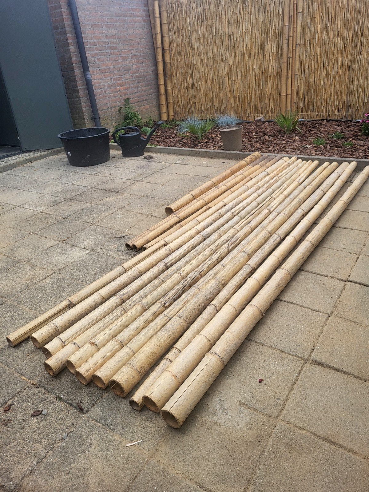 Decoratieve bamboe stokken, Tuin en Terras, Palen, Balken en Planken, Ophalen, Gebruikt, 250 cm of meer, Overige typen