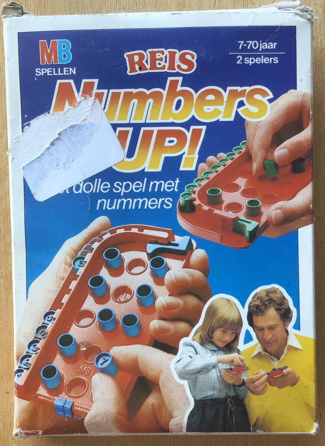 Vintage reisspel Numbers Up - vanaf jaar- ZGAN, Hobby en Vrije tijd, MB Spellen, Een of twee spelers, Ophalen of Verzenden, Zo goed als nieuw