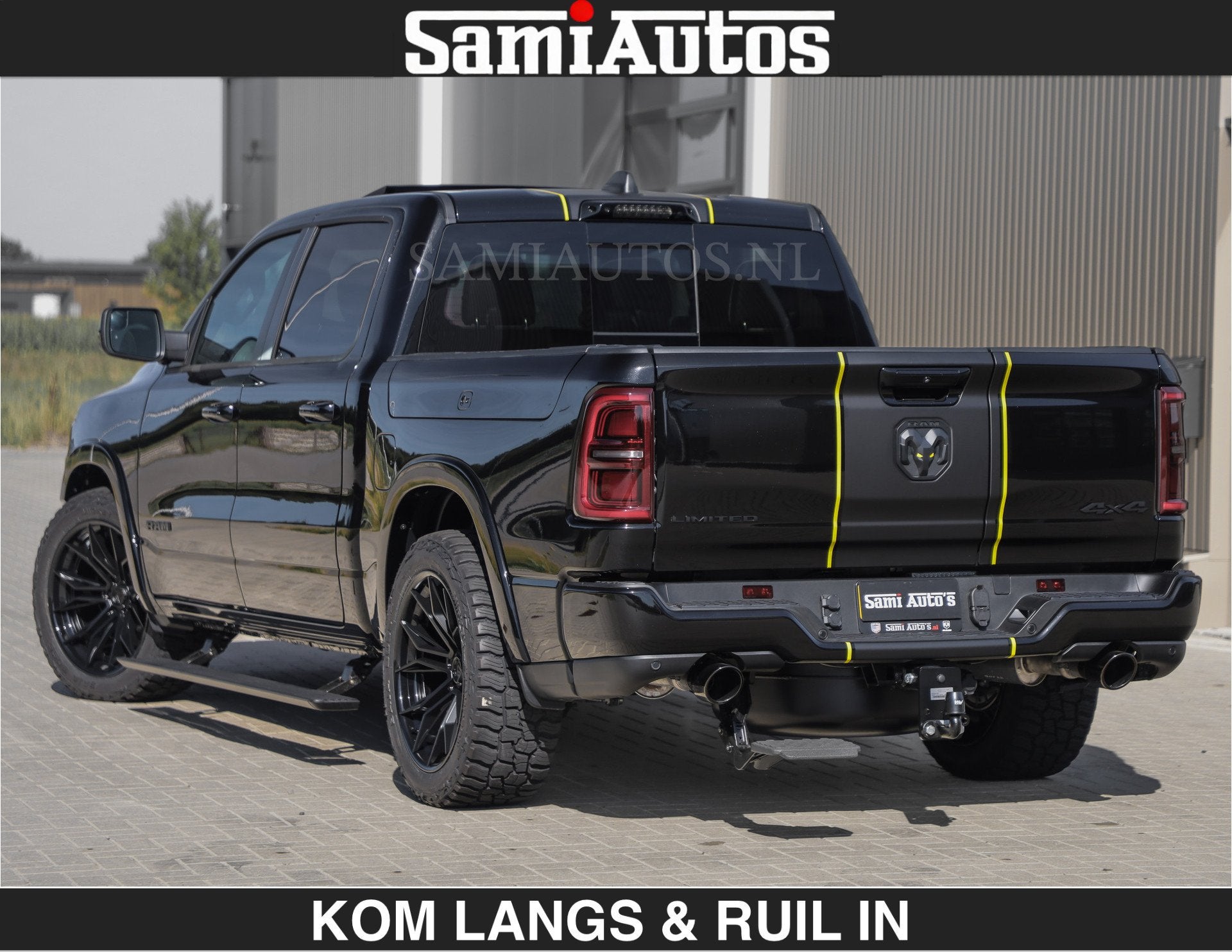 Dodge Ram Limited Night H.O 540HP 706Nm | Massage + Full Opt, Automaat, Met garantie (alle), Zwart, Leder
