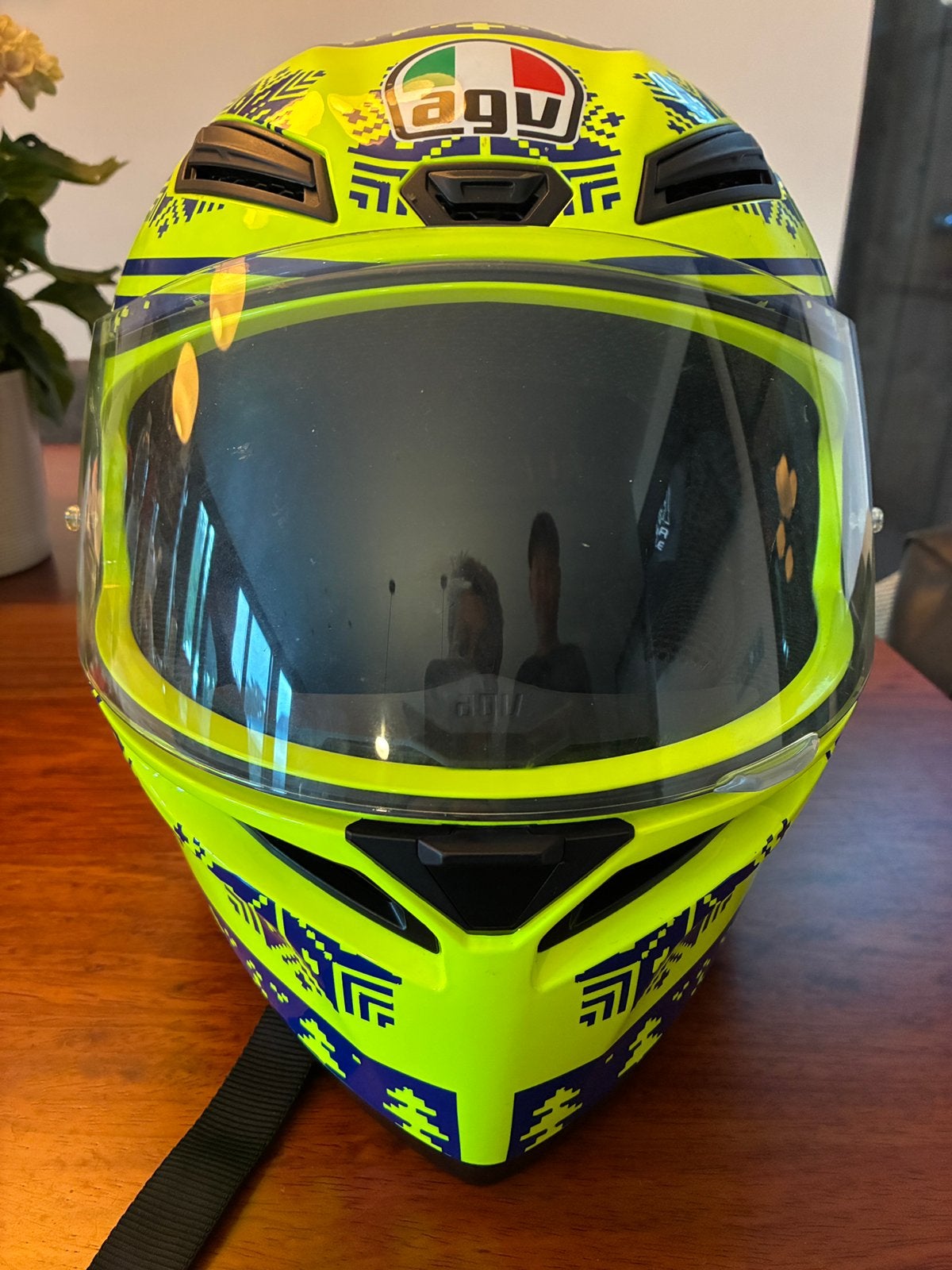 Motorhelm AGV K1-2015 edition Valentino Rossi print. size S, Ophalen of Verzenden, Tweedehands, Integraalhelm, AGV
