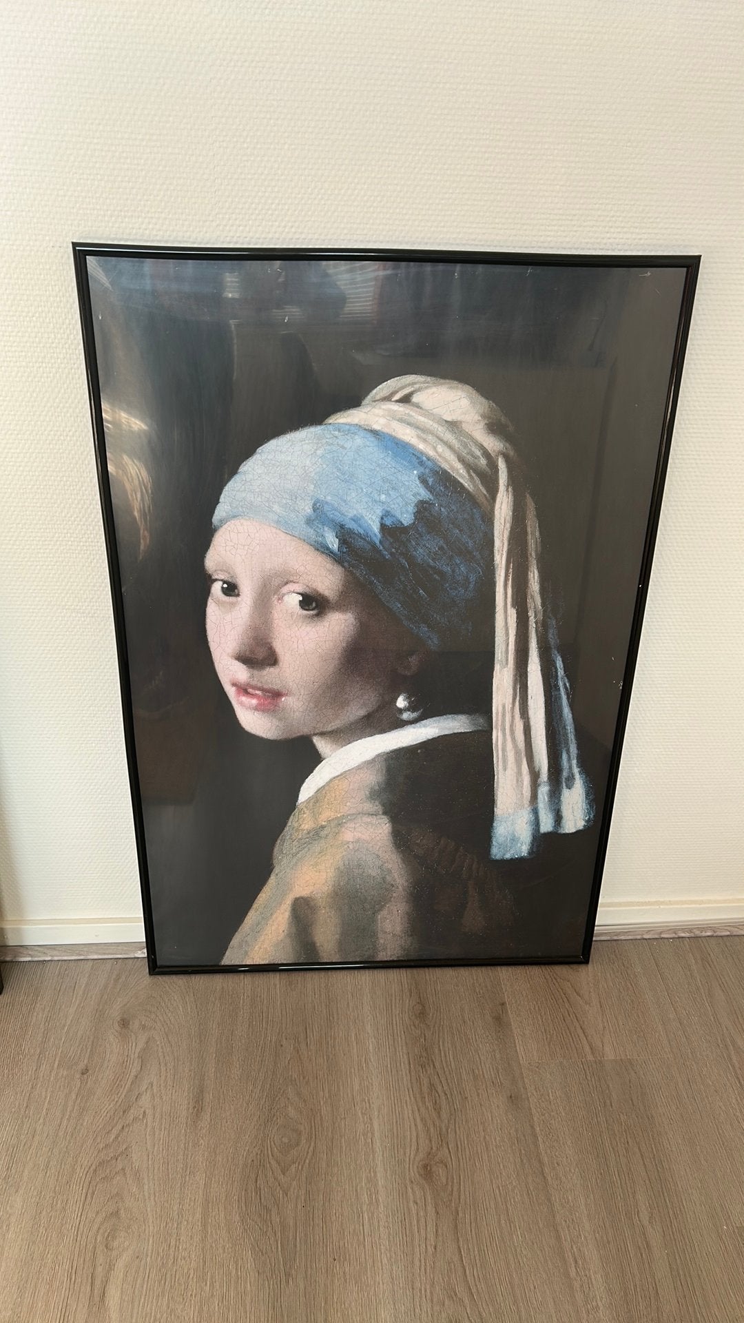Lijst met poster “meisje met de parel”, Ophalen, Zo goed als nieuw, Foto of Poster, 75 – 100