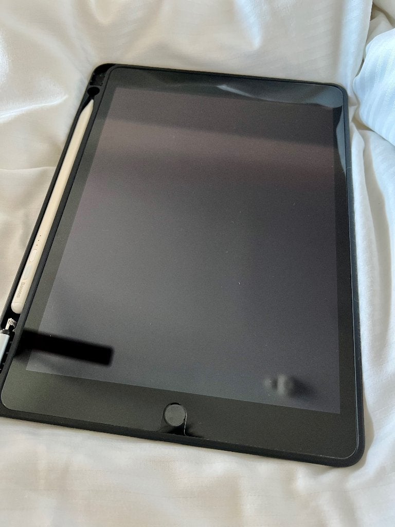 Apple iPad (9e generatie) 256 GB Wi-Fi met een mooie hoose., 10 inch, Apple iPad, Ophalen of Verzenden, Zo goed als nieuw