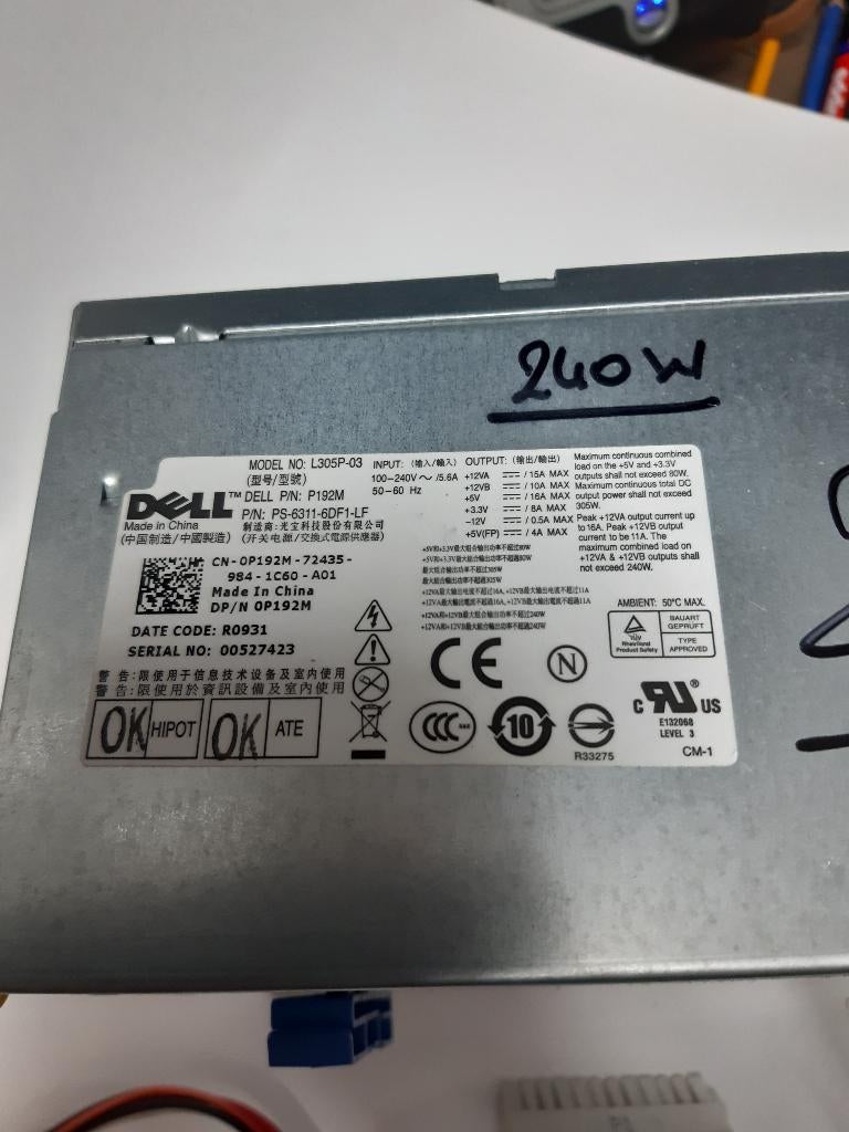 computer voeding  240 watt   teuge, Ophalen of Verzenden, Gebruikt