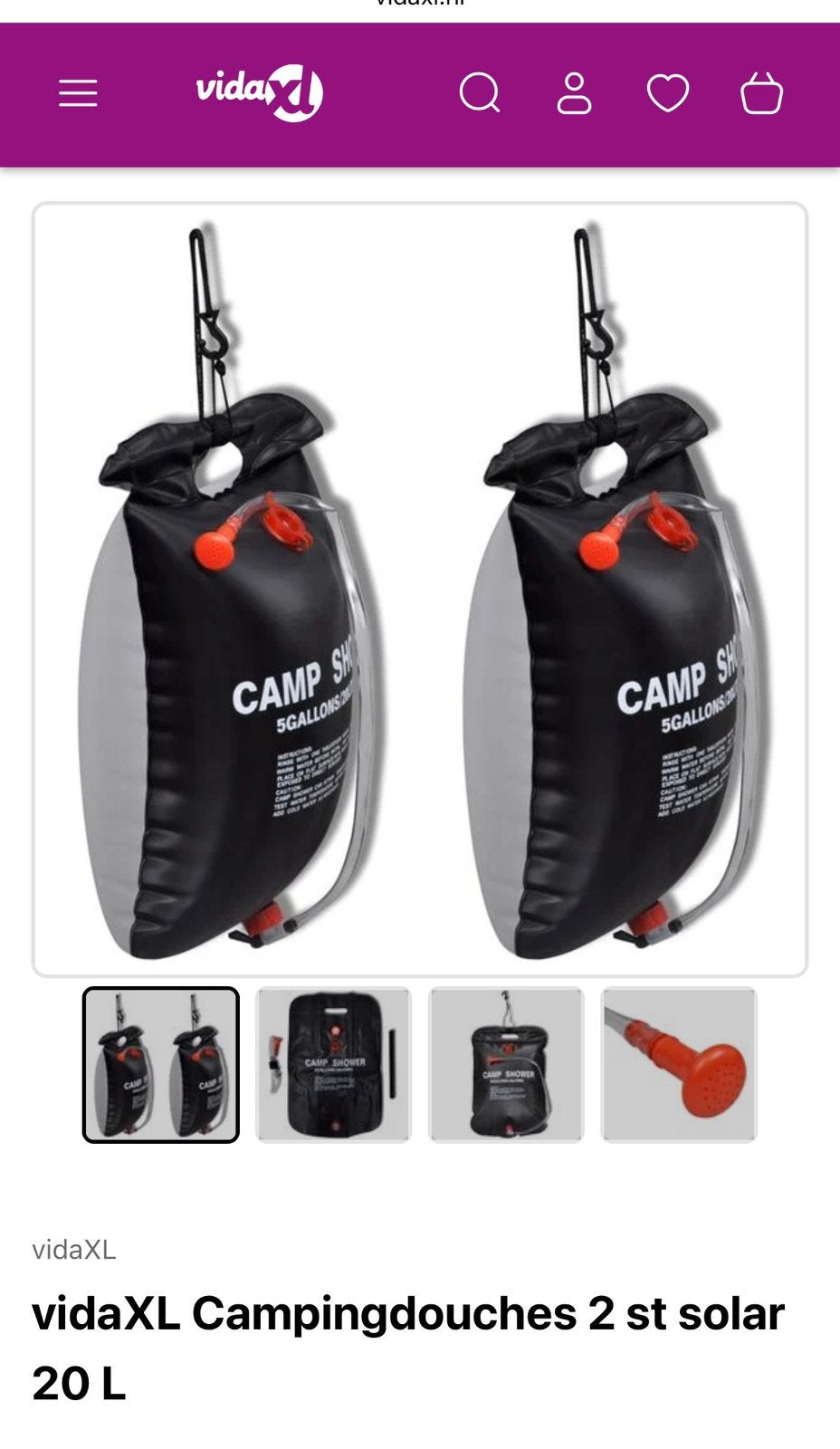 Campingdouche 2, Ophalen of Verzenden, Nieuw