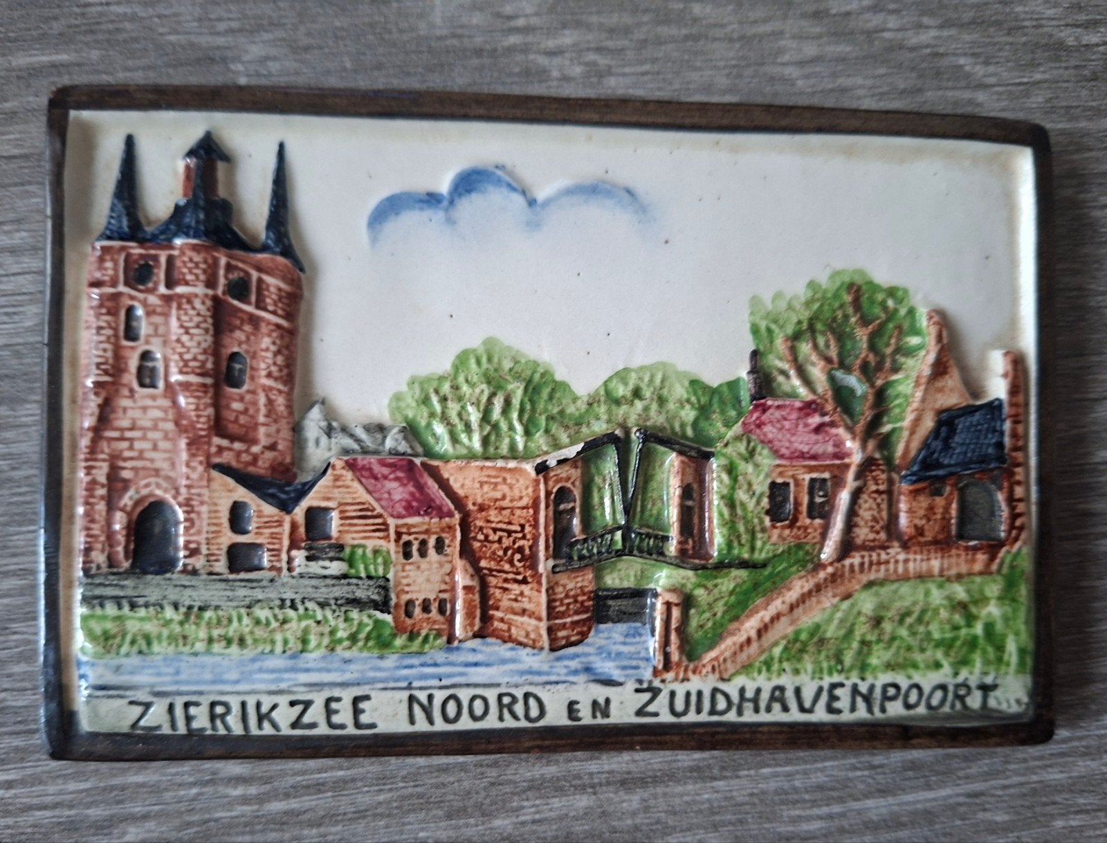 Vintage jaren 60 G.N. Klinkenberg Zeistk tegel Zierikzee, Verzenden