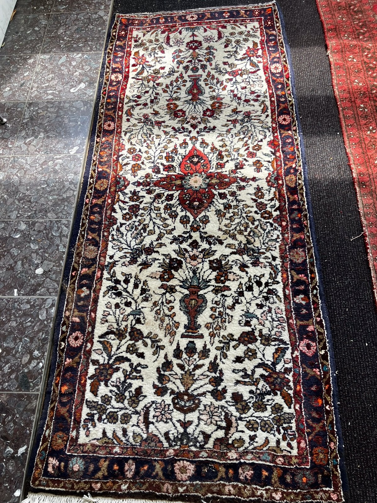 Vintage perzische loper jaren 70., 200 cm of meer, Zo goed als nieuw, Rechthoekig, 50 tot 100 cm