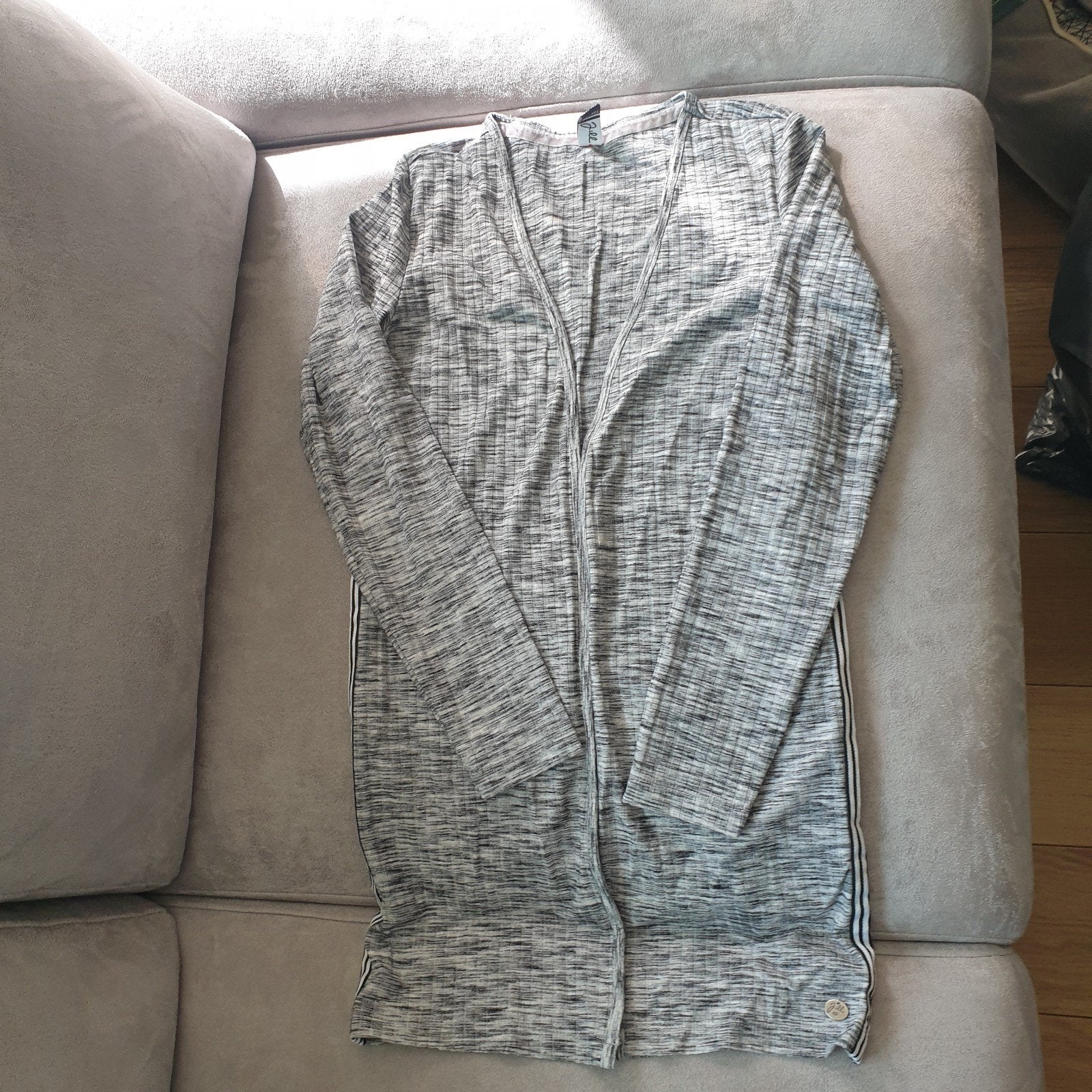 Jill vest grijs gestreept maat 134/140, Ophalen, Gebruikt, Meisje, Trui of Vest