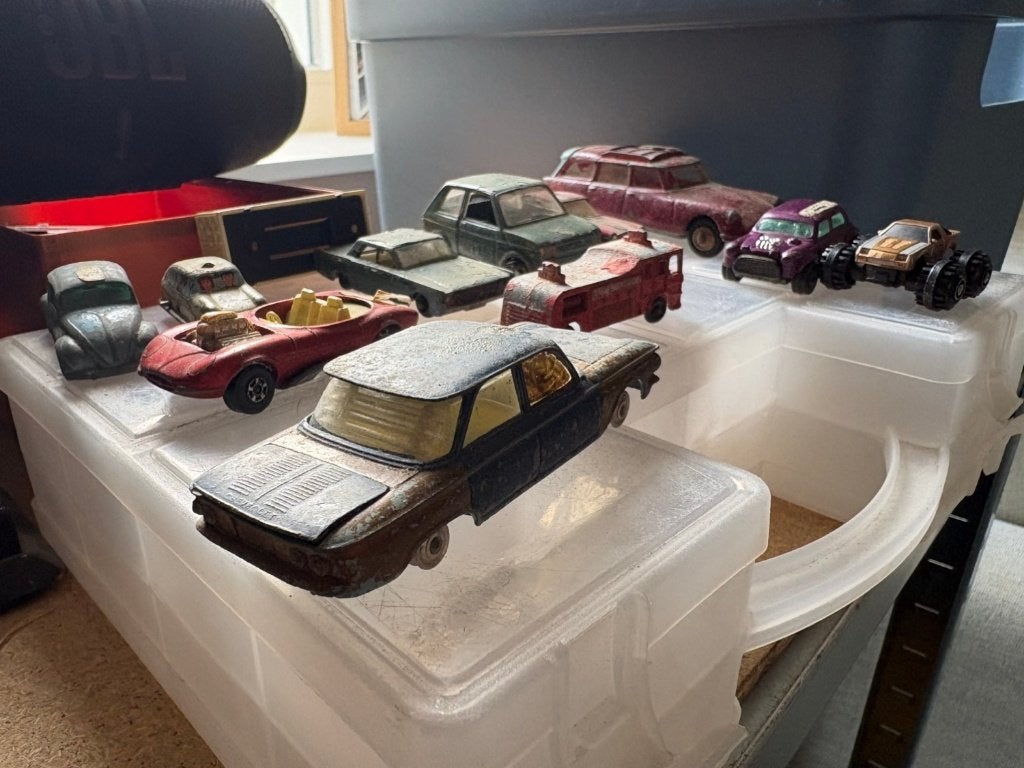 Partij vintage Matchbox Corgi Lesney Siku auto's jaren 60-70, Ophalen, Gebruikt, Auto