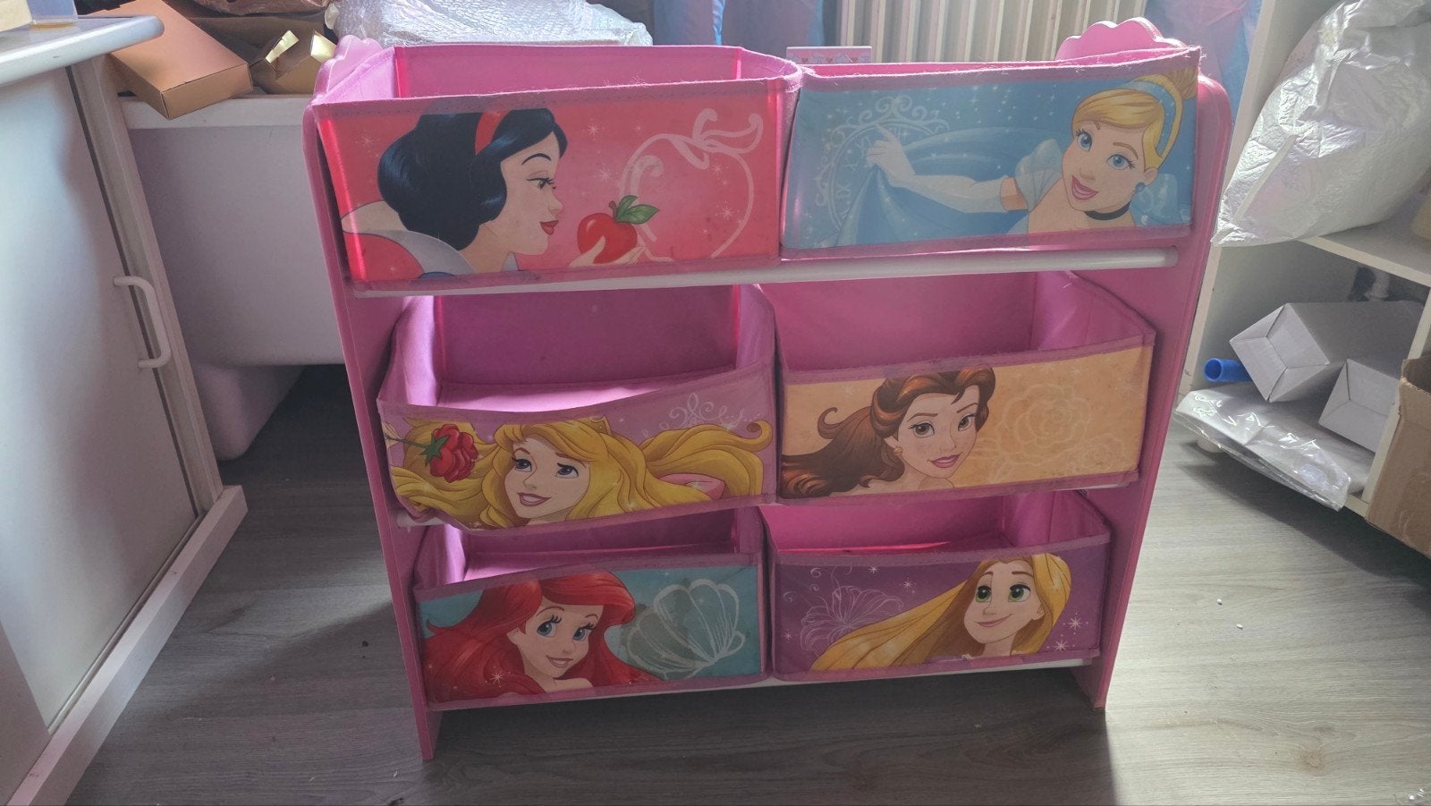 Roze Disney Prinsessen Speelgoedkast met Opbergbakken, Ophalen, Gebruikt, Kast