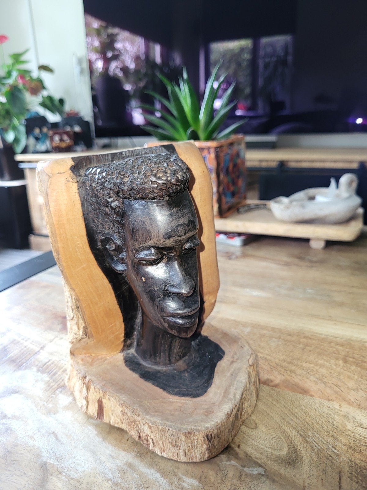 Vintage zeer Mooi houtsnijwerk, Houtsnijwerk, Minder dan 20 cm, Ophalen of Verzenden, Hout