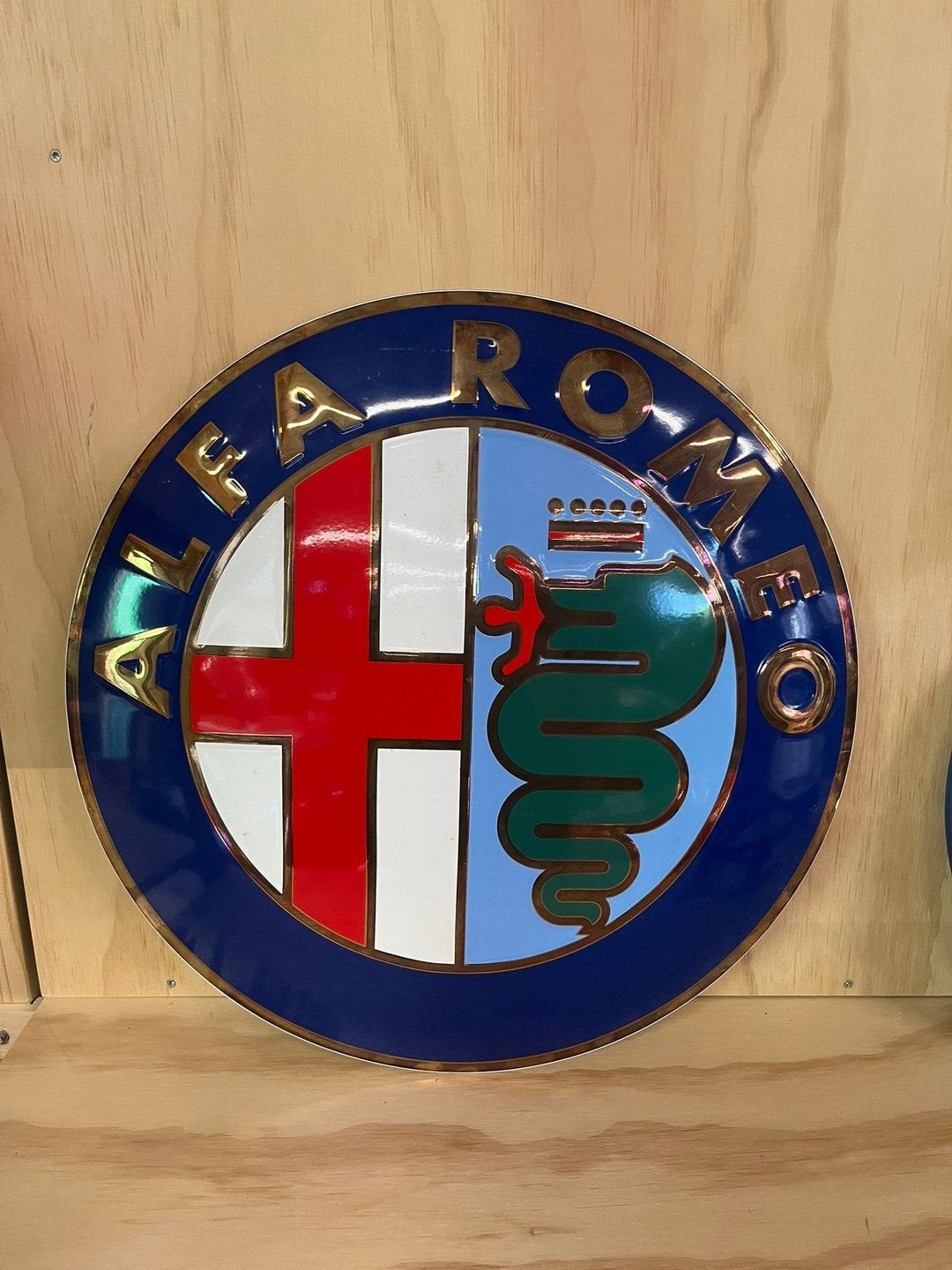 Alfa Romeo wandbord, Verzamelen, Merken en Reclamevoorwerpen, Ophalen, Gebruikt, -, -