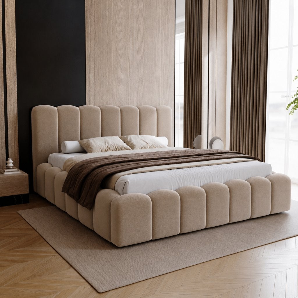 ACTIEDEAL Opbergbed 160 x 200 - Skai Beige | Zonder Matras, Overige materialen, Stijlvolle opbergbed, passend voor iedere kamer!