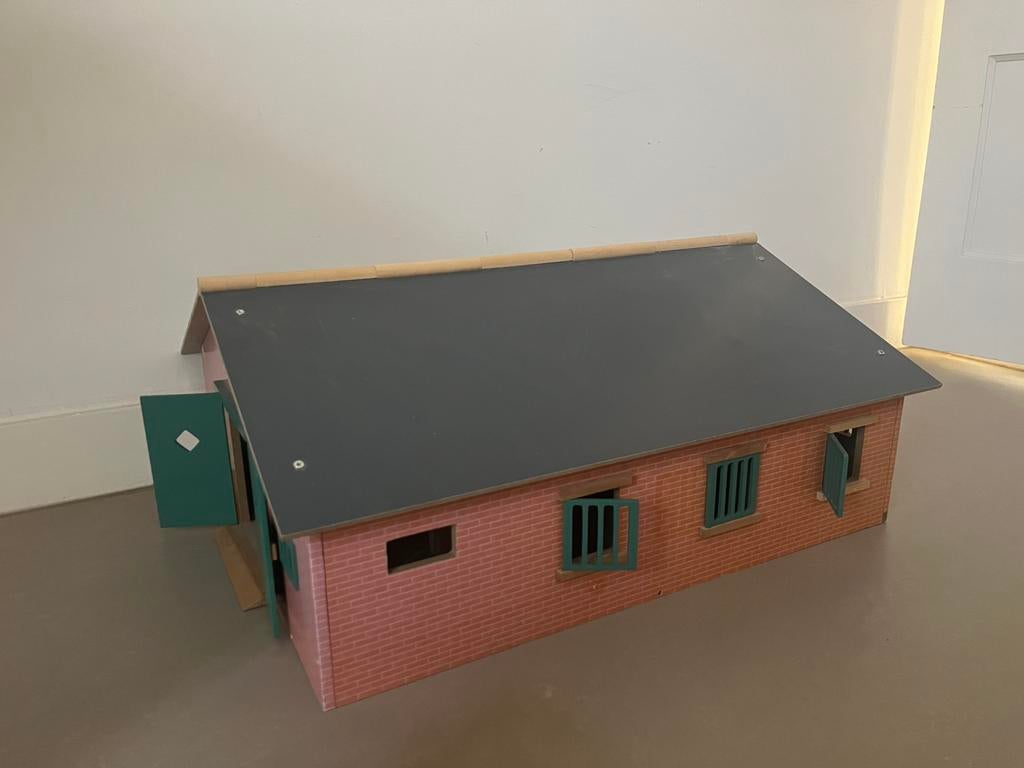 Houten (schleich) paarden stal, Kinderen en Baby's, Speelgoed | Houten speelgoed, Ophalen, Gebruikt, Overige typen