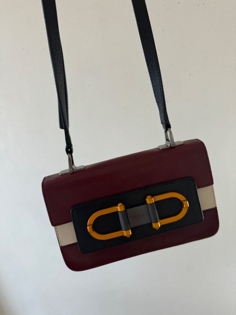 Furla schoudertas, Ophalen, Gebruikt, Rood