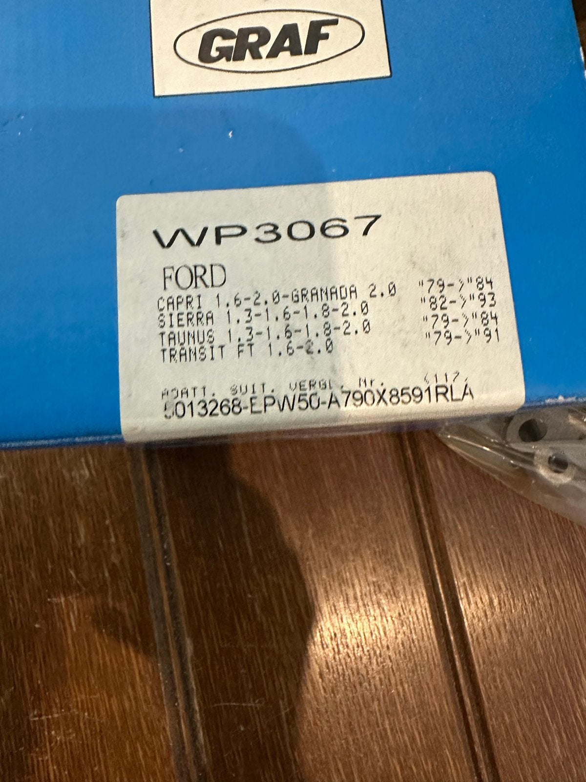 Waterpomp Graf WP3067 voor Ford Capri, Sierra, Taunus, Trans, Ophalen of Verzenden, Nieuw, Ford