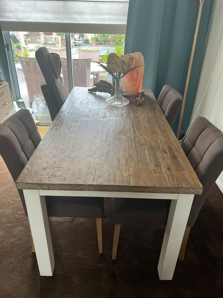 Mooie Eettafel, Ophalen, 50 tot 100 cm, Zo goed als nieuw, 150 tot 200 cm