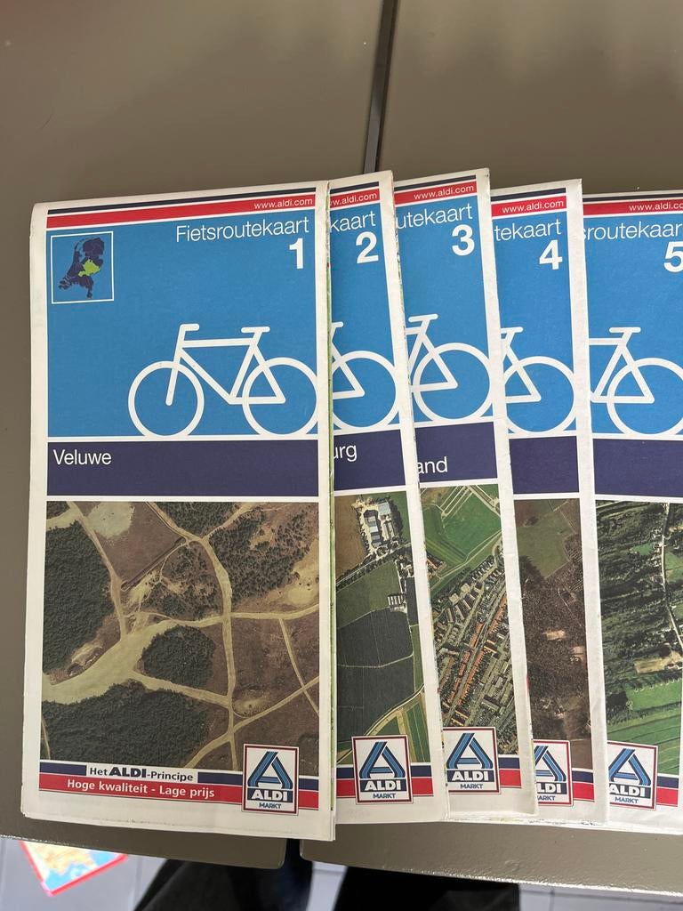 Complete set Fietskaarten van Nederland (Aldi), Boeken, Atlassen en Landkaarten, 2000 tot heden, Ophalen of Verzenden, Nederland