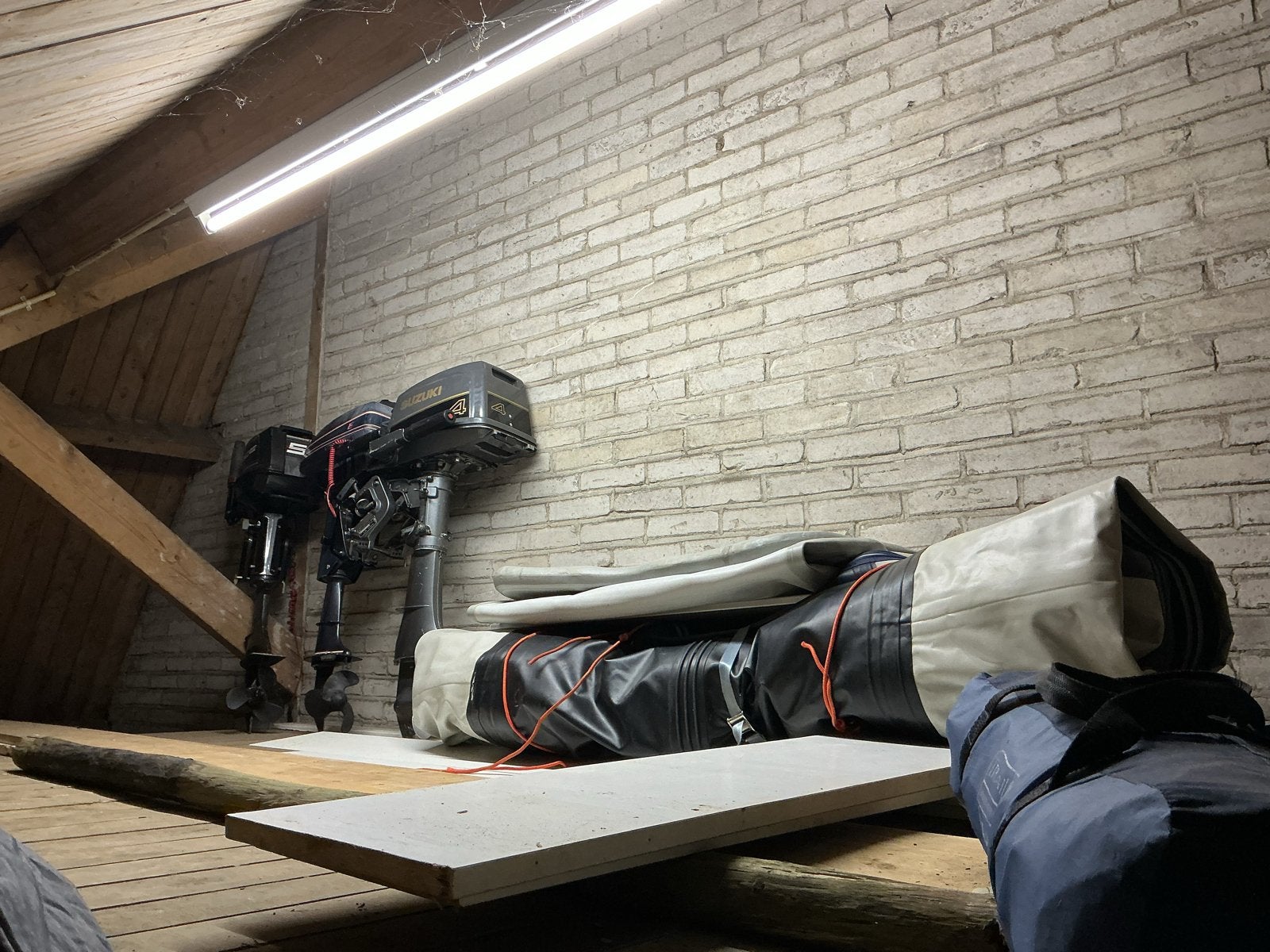 3 buitenboordmotoren evt met rubberboot 280cm airdeck, Ophalen of Verzenden, Gebruikt