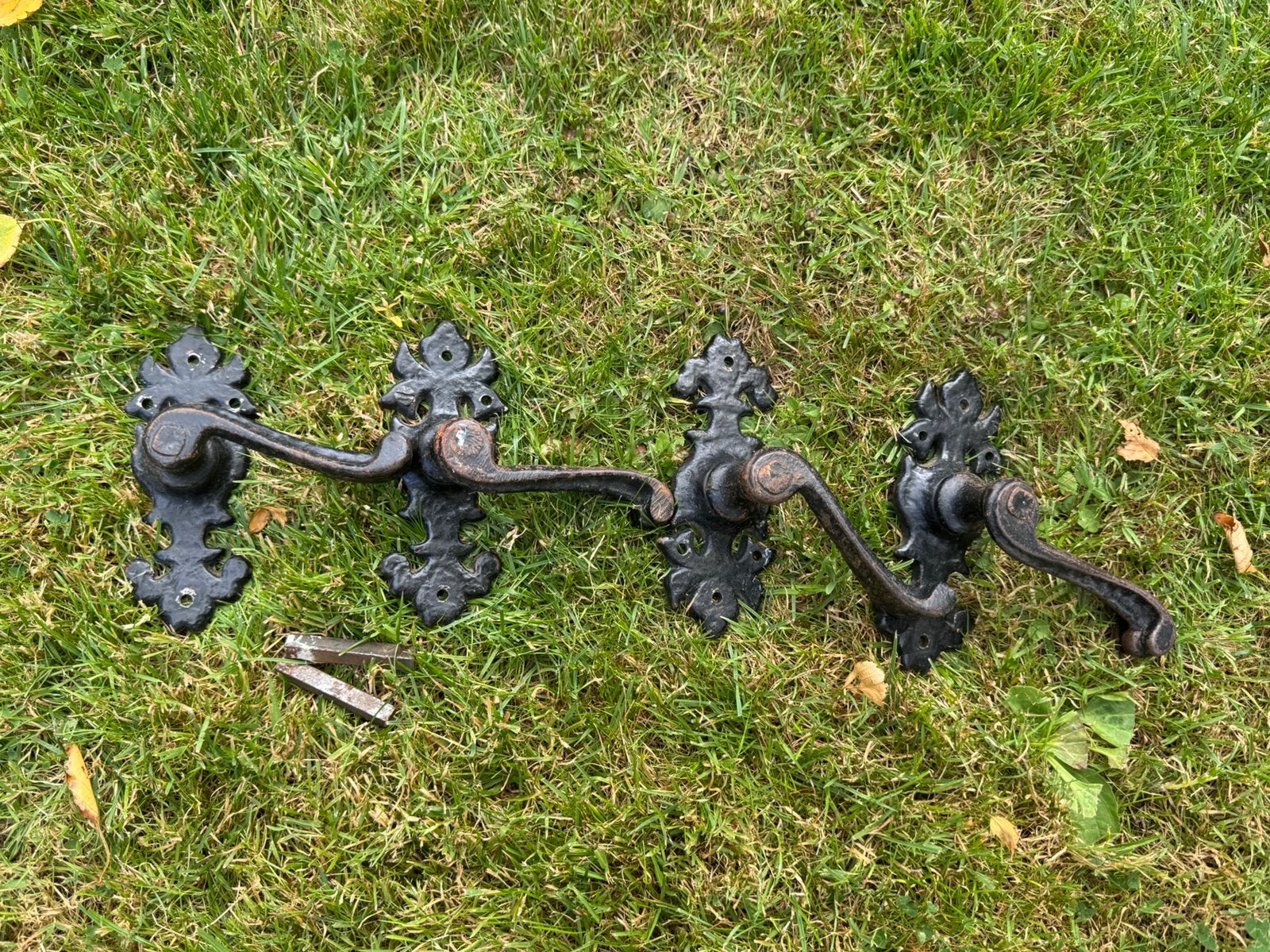 Antieke deurkrukken, Ophalen, Zo goed als nieuw, Koper of Messing, Klink of Kruk