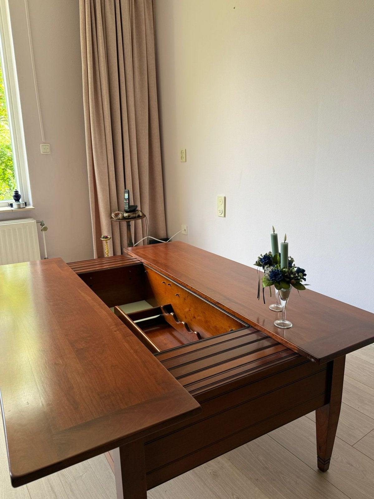 Kersenhouten salontafel, Ophalen, Klassiek, 50 tot 100 cm, Zo goed als nieuw